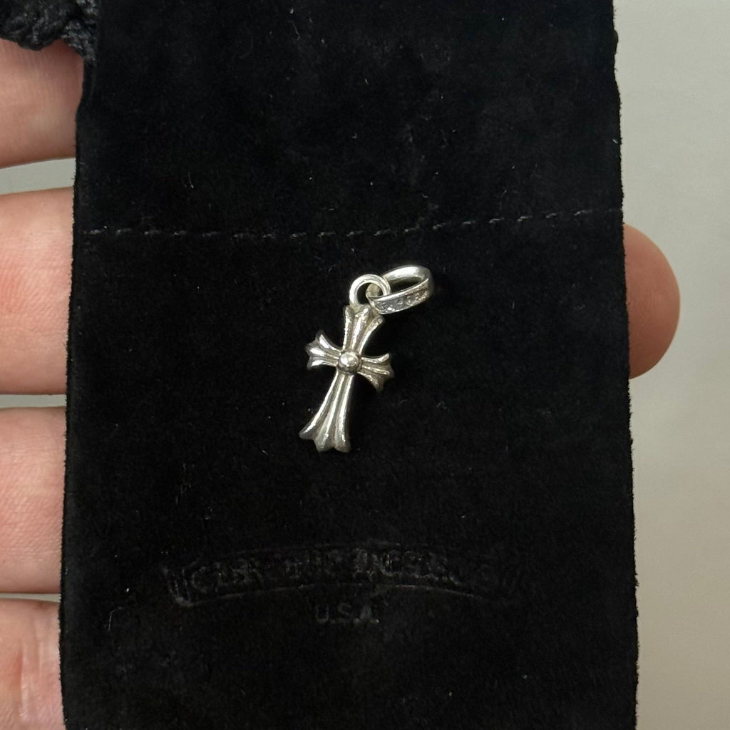 Chrome Hearts Baby Fat Cross Pendant Silver