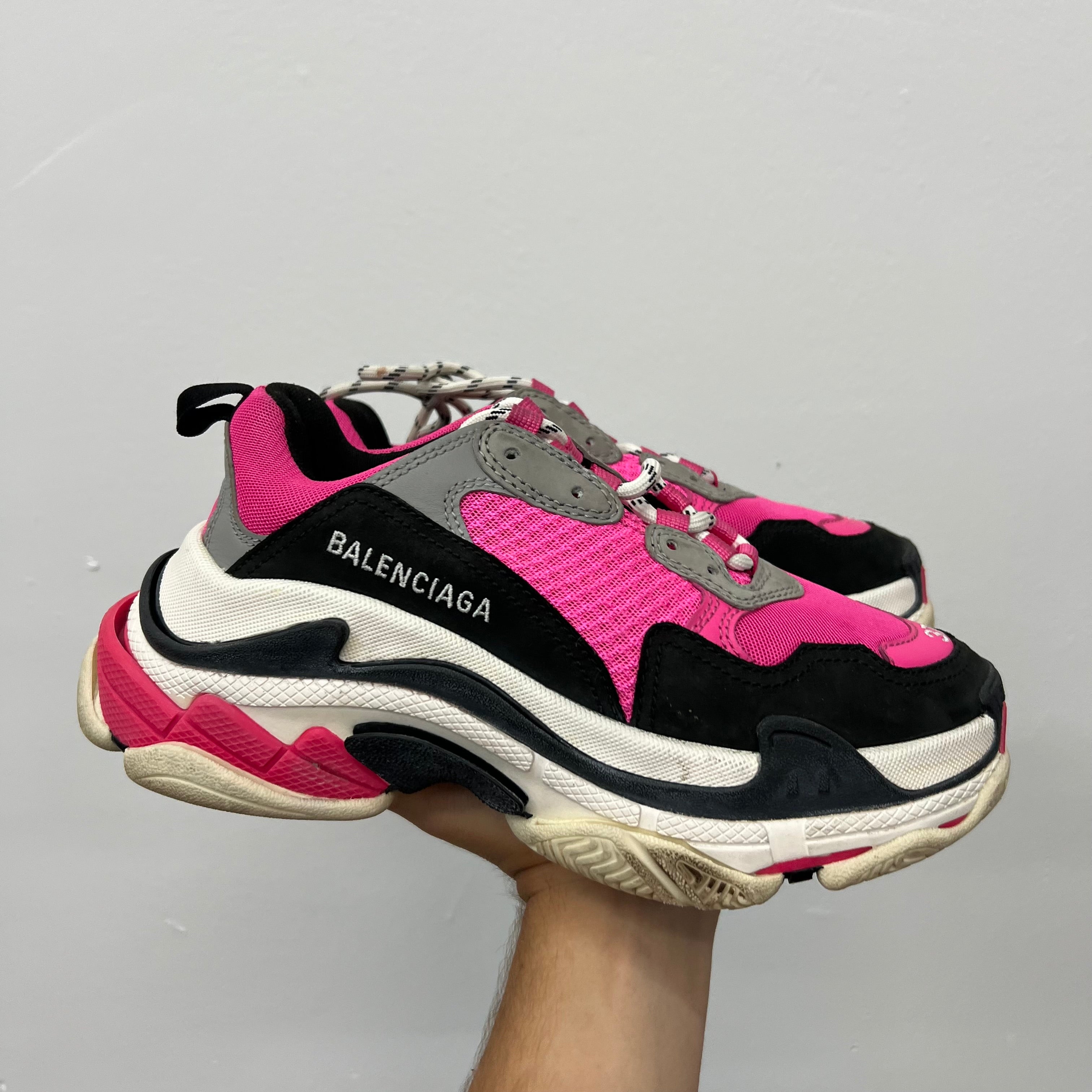 Balenciaga Triple S Pink Sneakers - Size 7