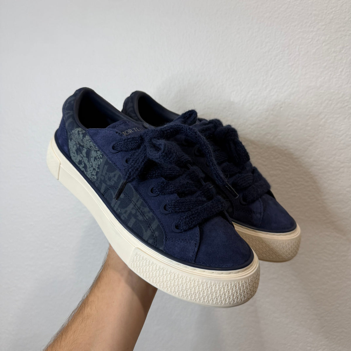Dior x Denim Tears B33 Blue Oblique Denim Sneakers - Size 43 (10)