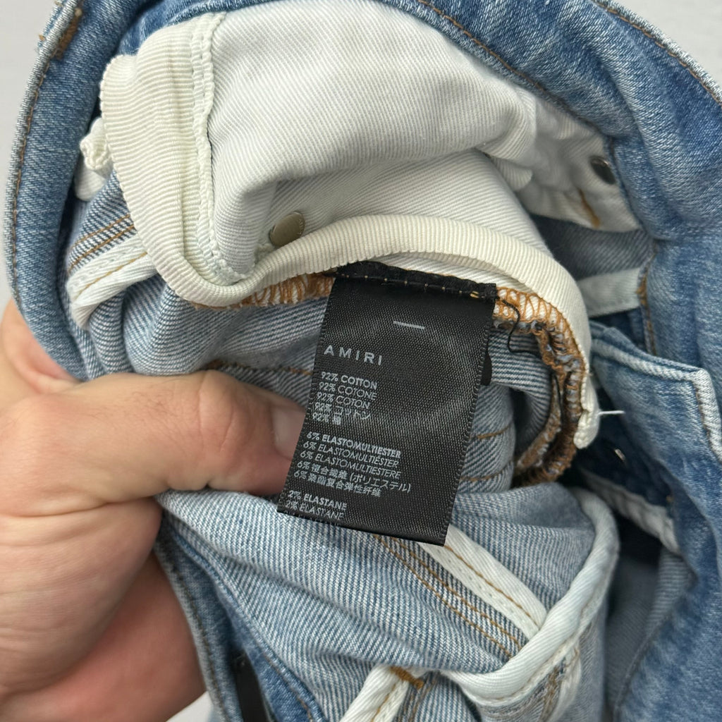 Amiri Paint Drip Logo Denim Jeans - Size 31