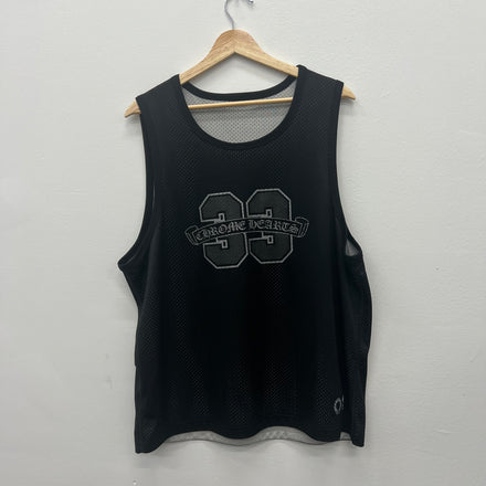 Chrome Hearts Black Sleeveless Basketball Jersey - Size S