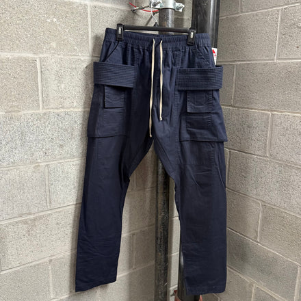 Rick Owens DRKSHDW Navy Creatch Cargo Pants - Size XXL