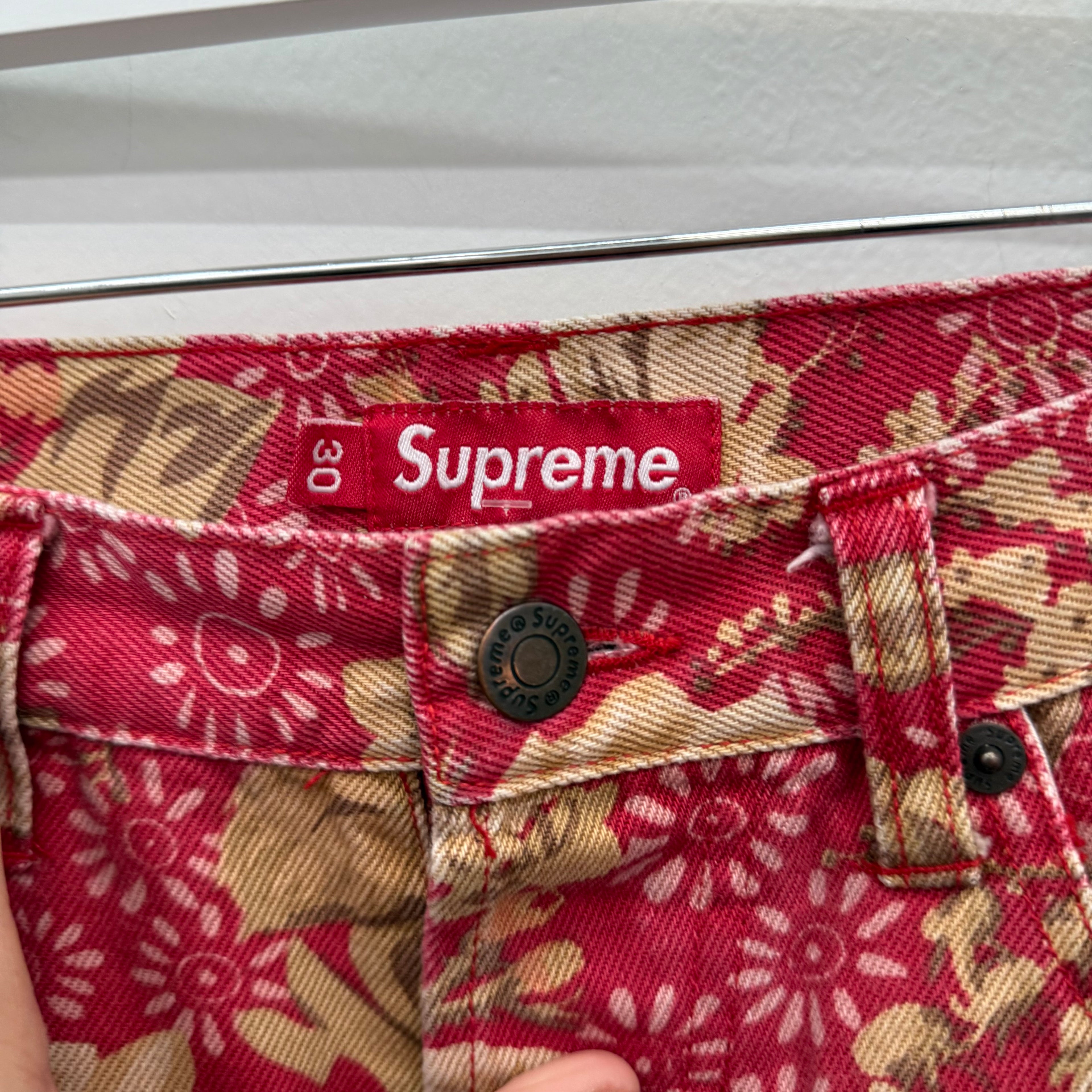 Supreme Rose Floral Denim FW17 - Size 30