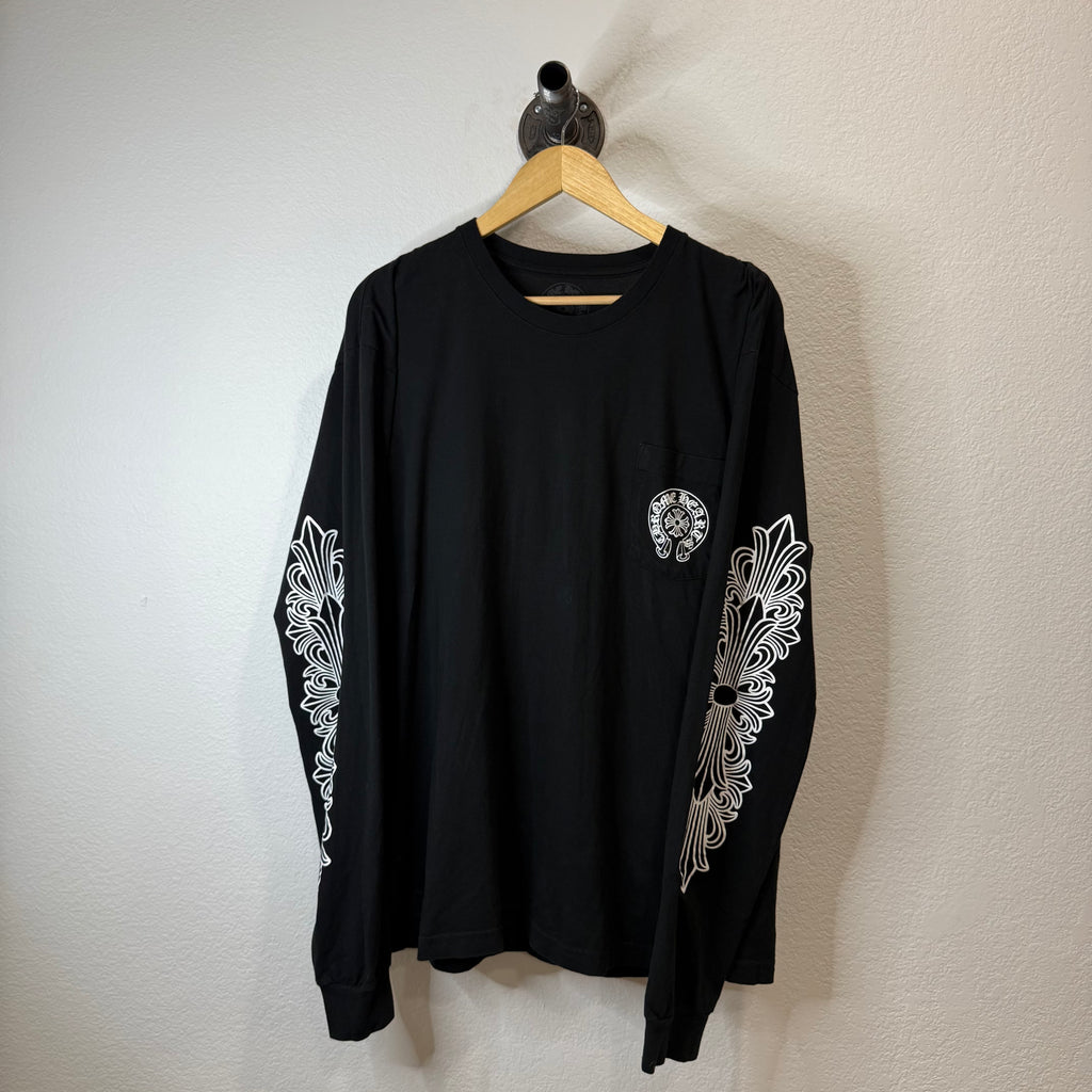 Chrome Hearts Floral Horseshoe Miami Longsleeve T-Shirt - Size XXL