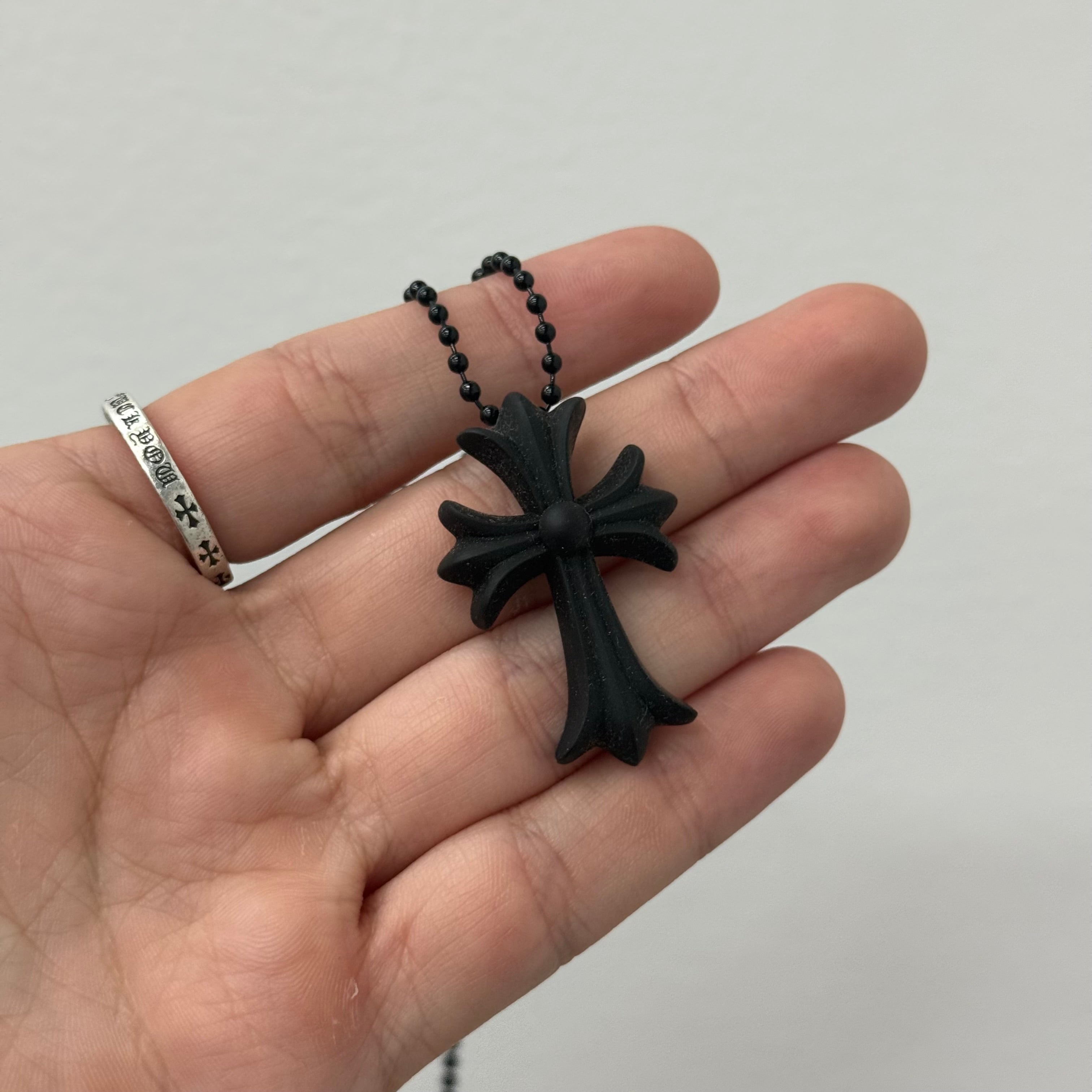 Chrome Hearts Silicone Black Cross Pendant