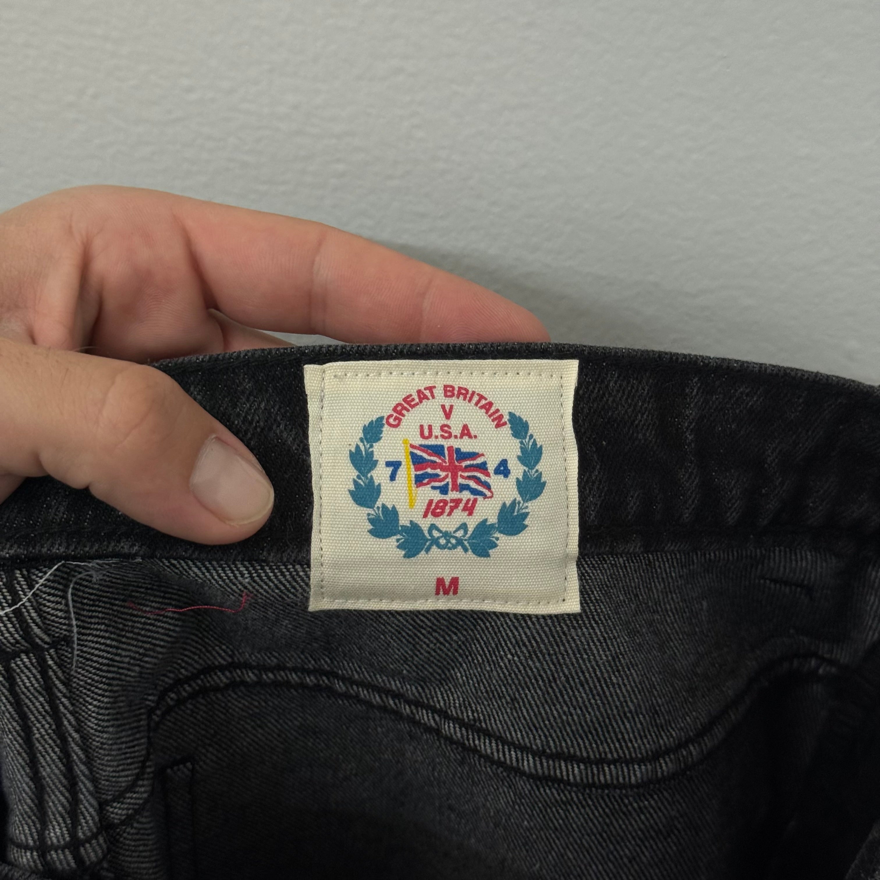 74 is War Denim Black Jeans - Size M