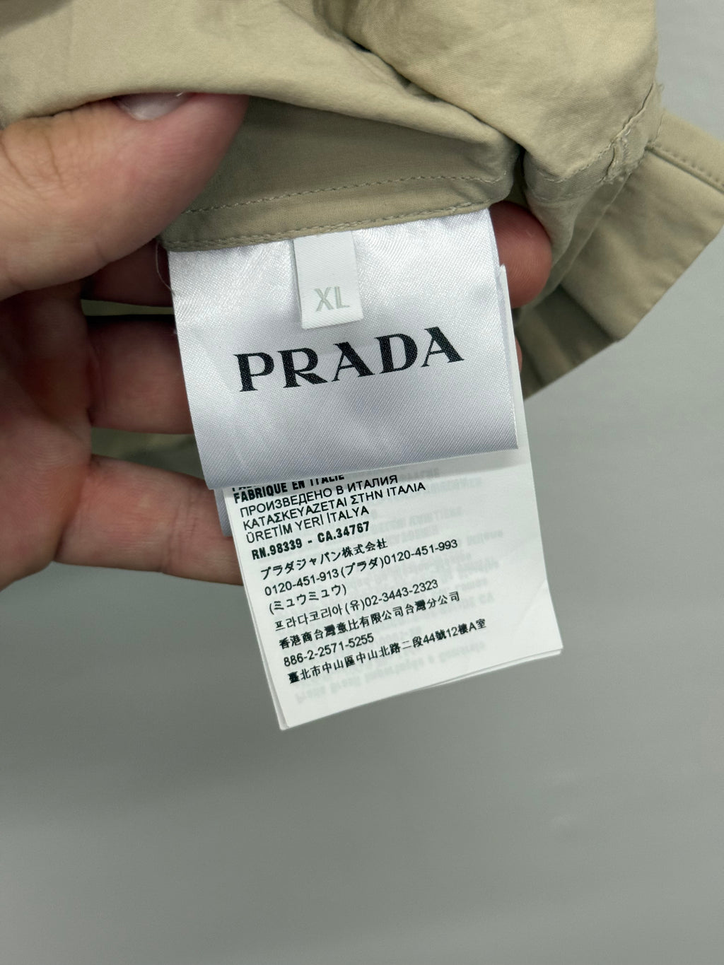 Prada Nylon Pocket Button Shirt - Size XL