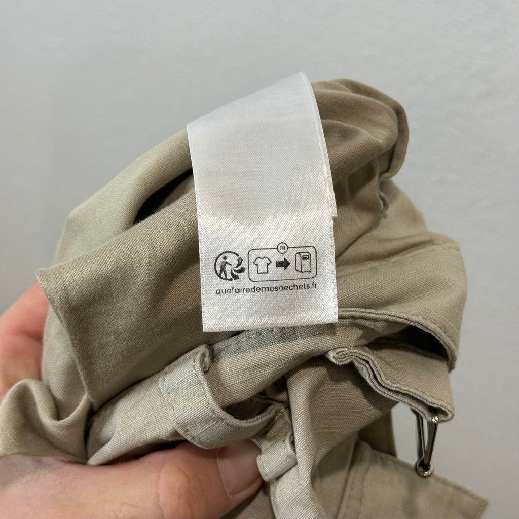 Balenciaga Convertible Beige Flared Cargo Pants - Size XL