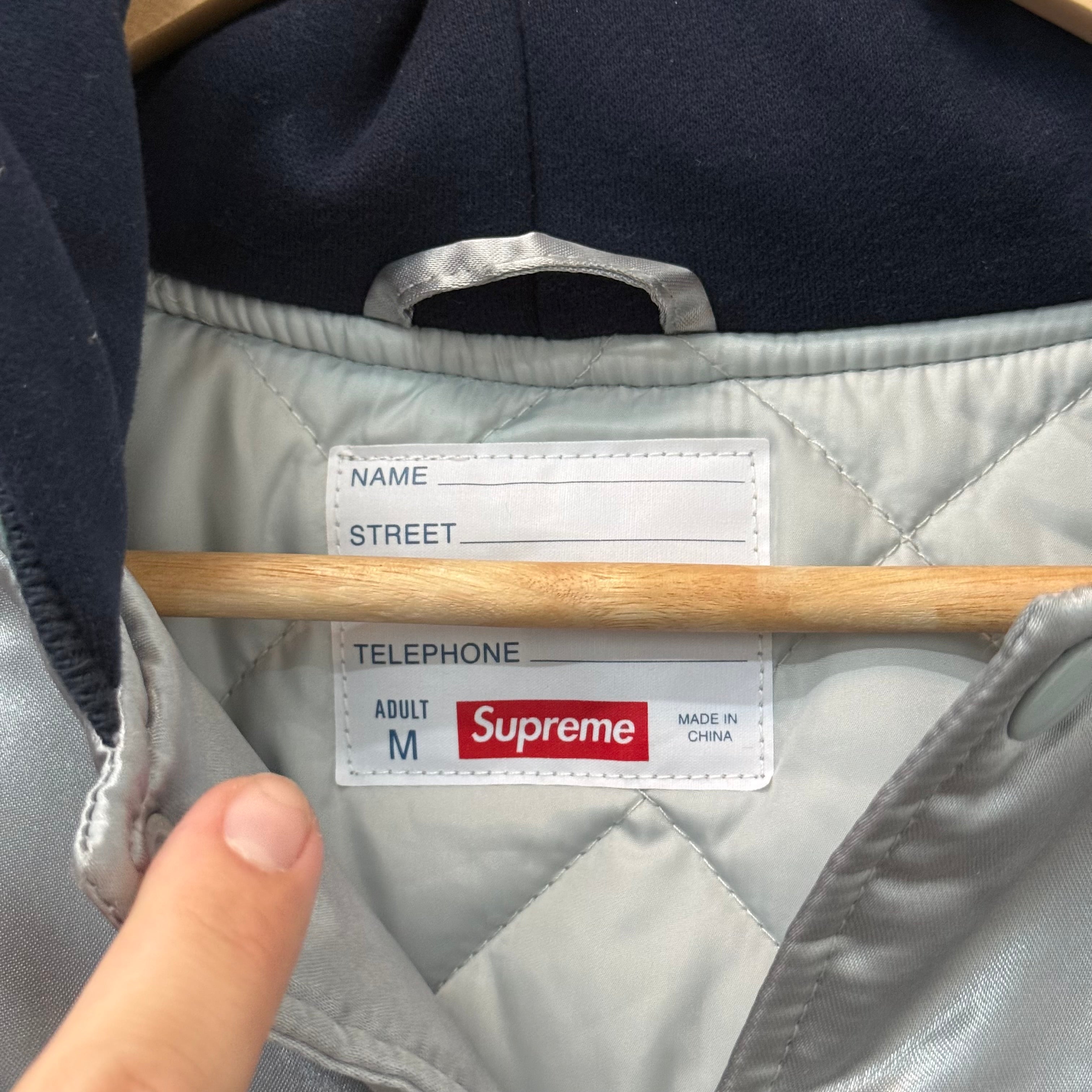 Supreme Homerun Satin Hooded Jacket - Size M
