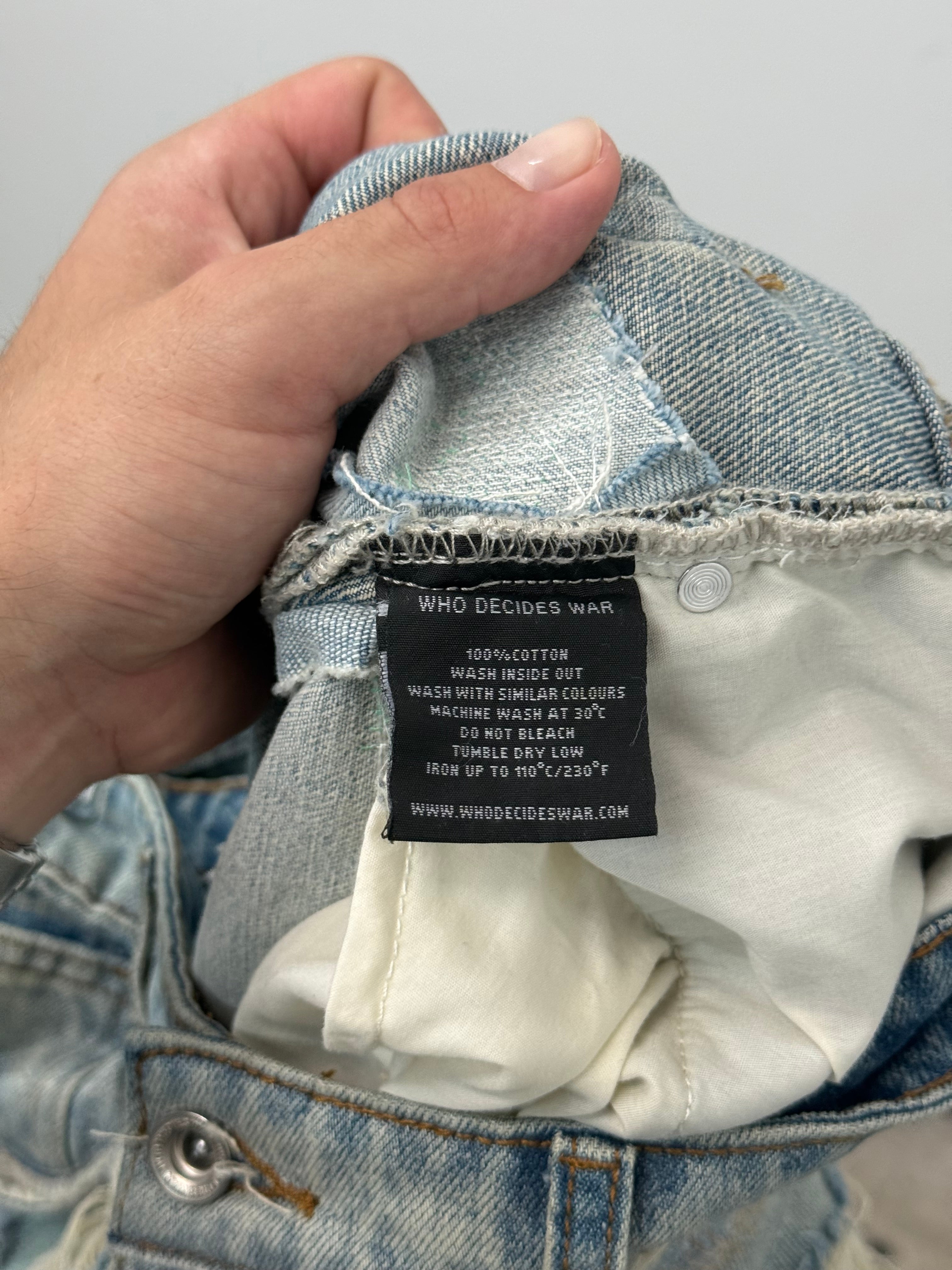 Who Decides War Mutlicolor Embroidery Denim Jeans - Size 34