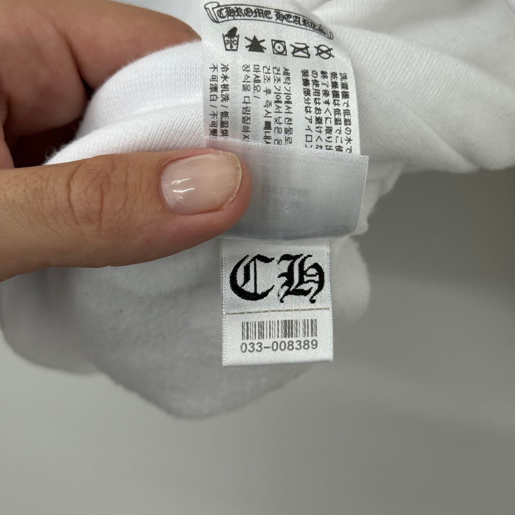 Chrome Hearts Plus Hollywood White Hoodie - Size L