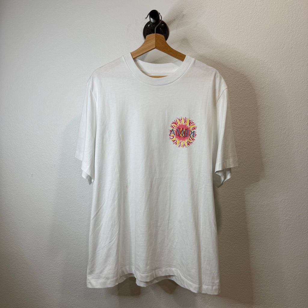 Amiri White Red Sun T-Shirt - Size XL