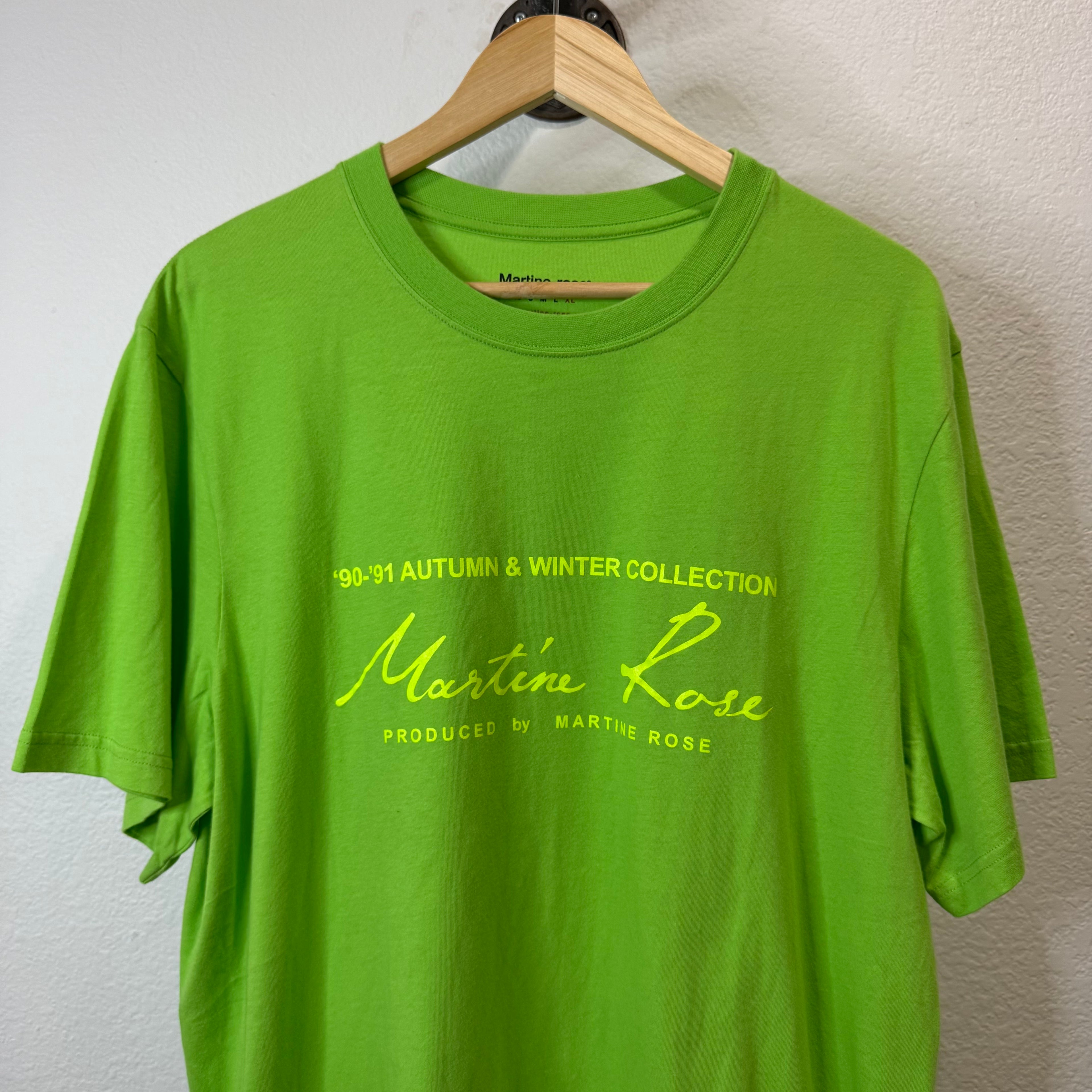 Martine Rose Classic Green Collection T-Shirt - Size XL