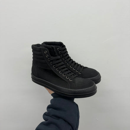 Rick Owens Vans High Triple Black - Size 39 (US 6)