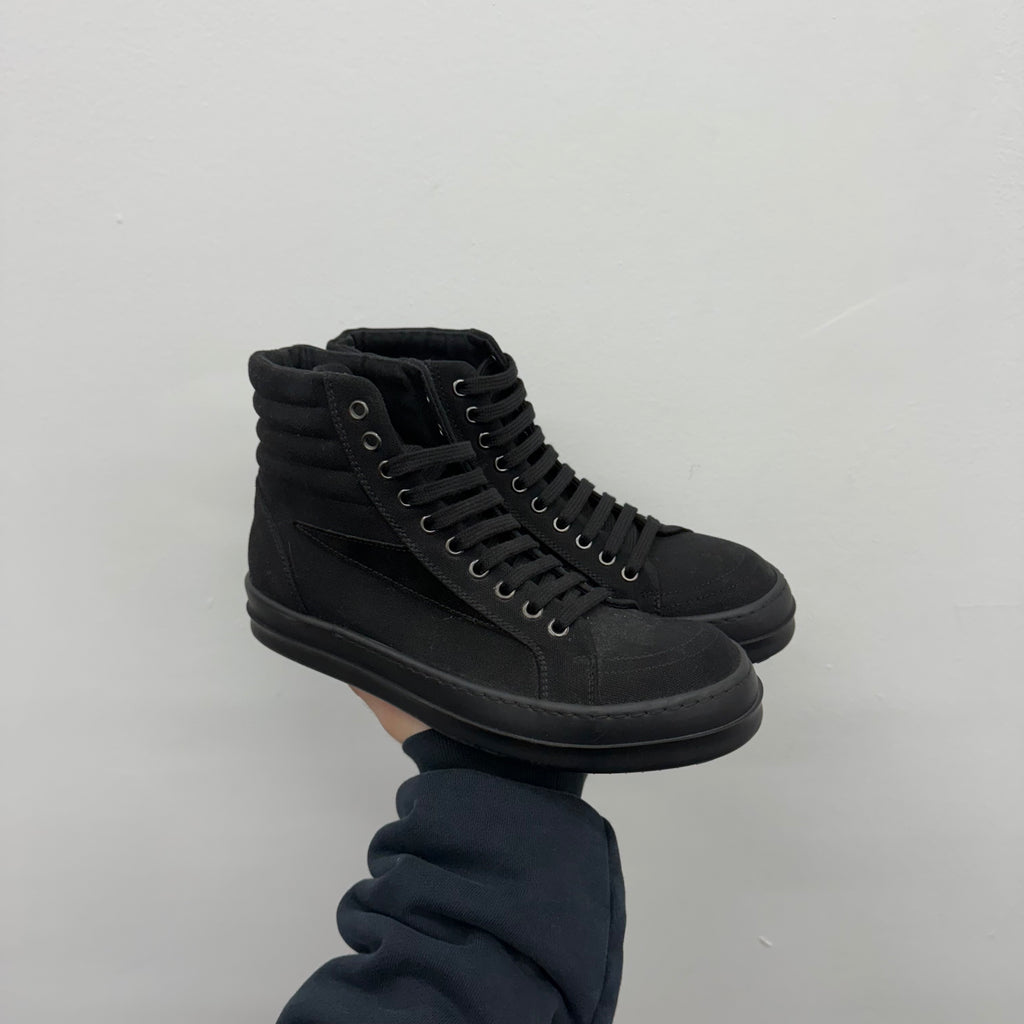 Rick Owens Vans High Triple Black - Size 39 (US 6)