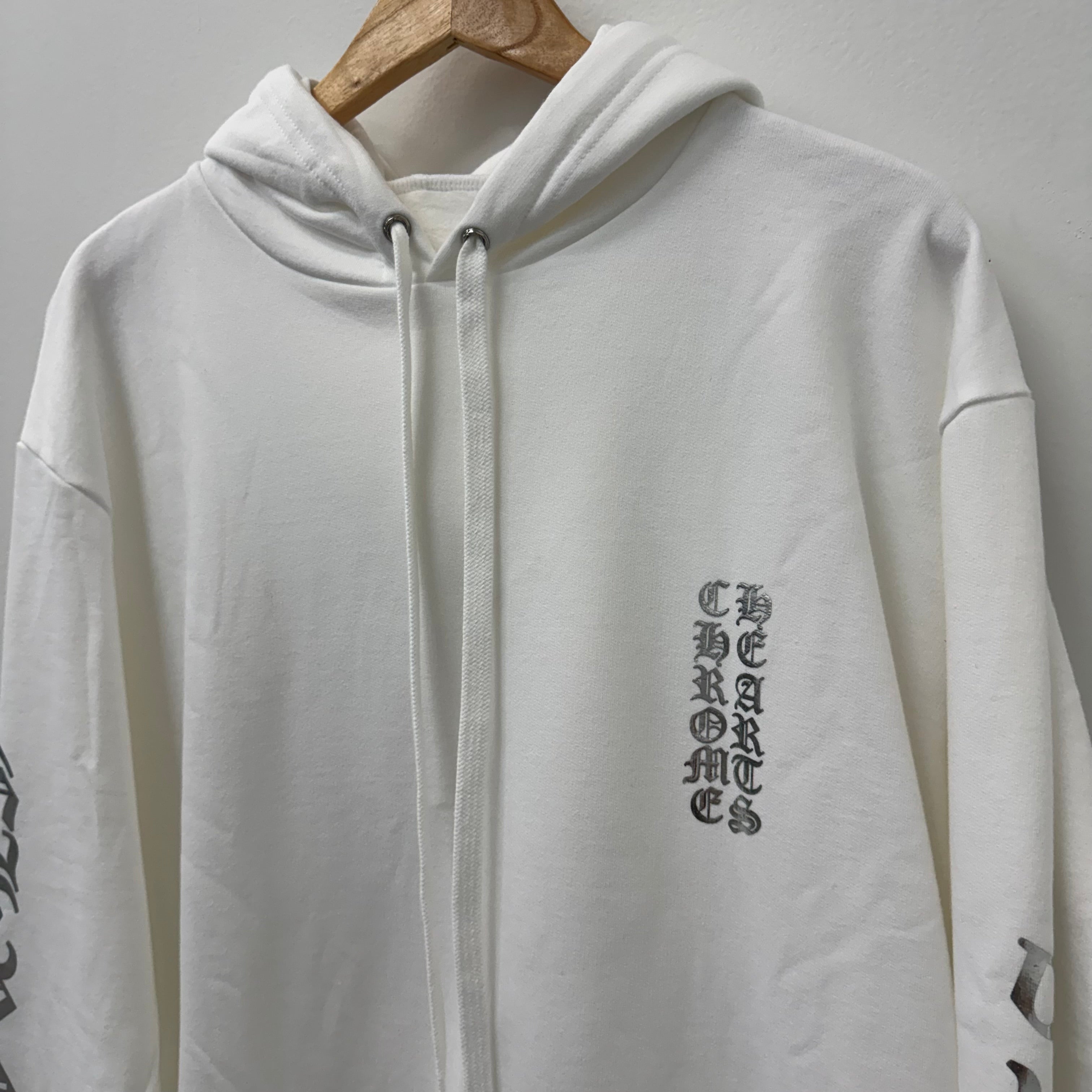 Chrome Hearts White Metallic Foil Hoodie