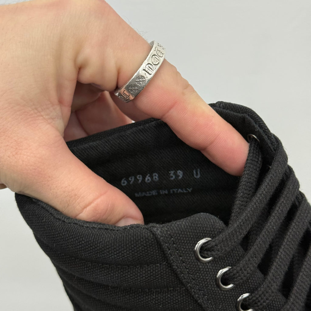 Rick Owens Vans High Triple Black - Size 39 (US 6)