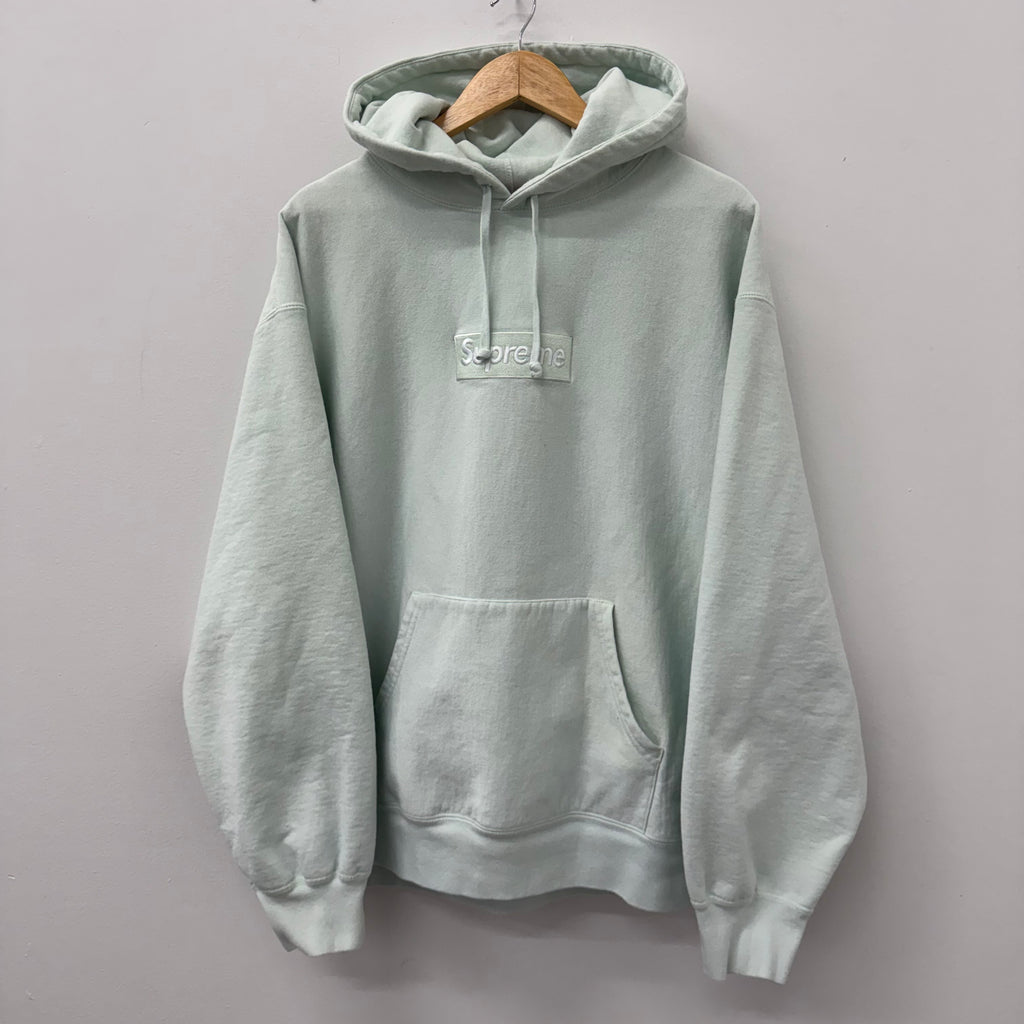 Supreme Box Logo Mint Green Hoodie - Size XL