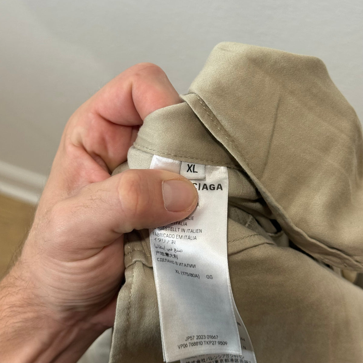 Balenciaga Convertible Beige Flared Cargo Pants - Size XL