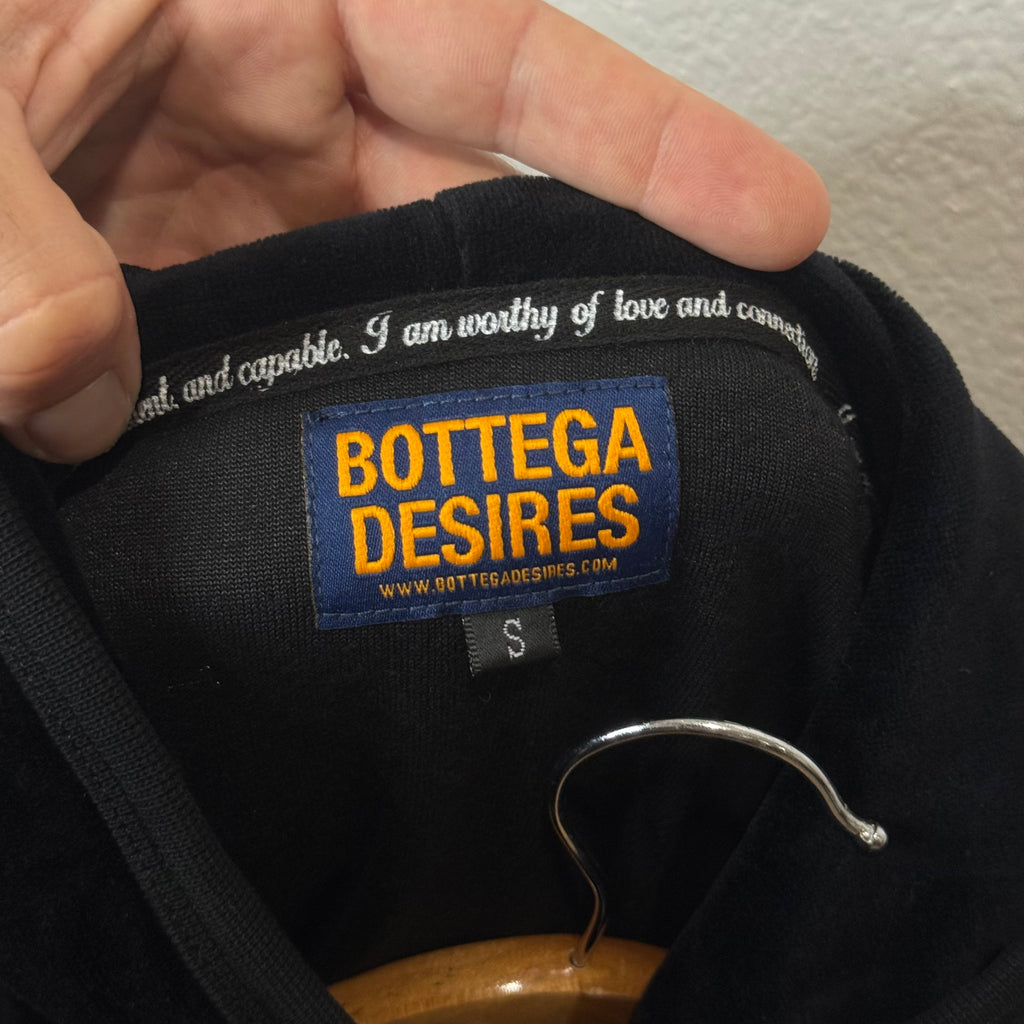 Bottega Desires Womans Velour Set Top Zip Jacket