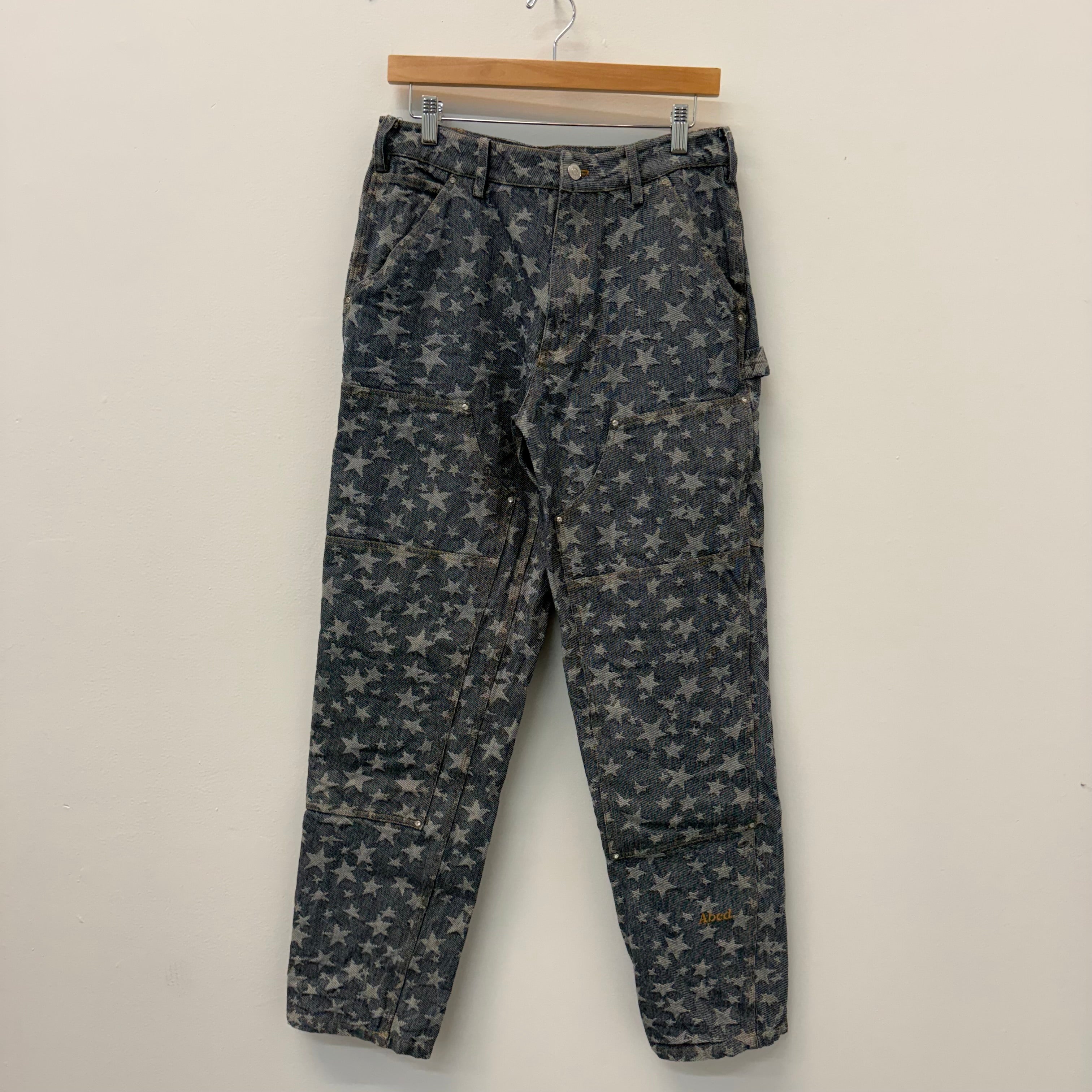 ABC Advisory Board Crystals Star Rivet Double Knee Denim - Size 32