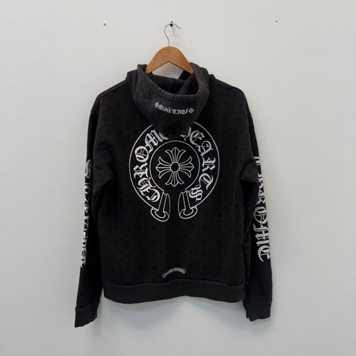 Chrome Hearts Monogram Horseshoe Script Hoodie - Size S