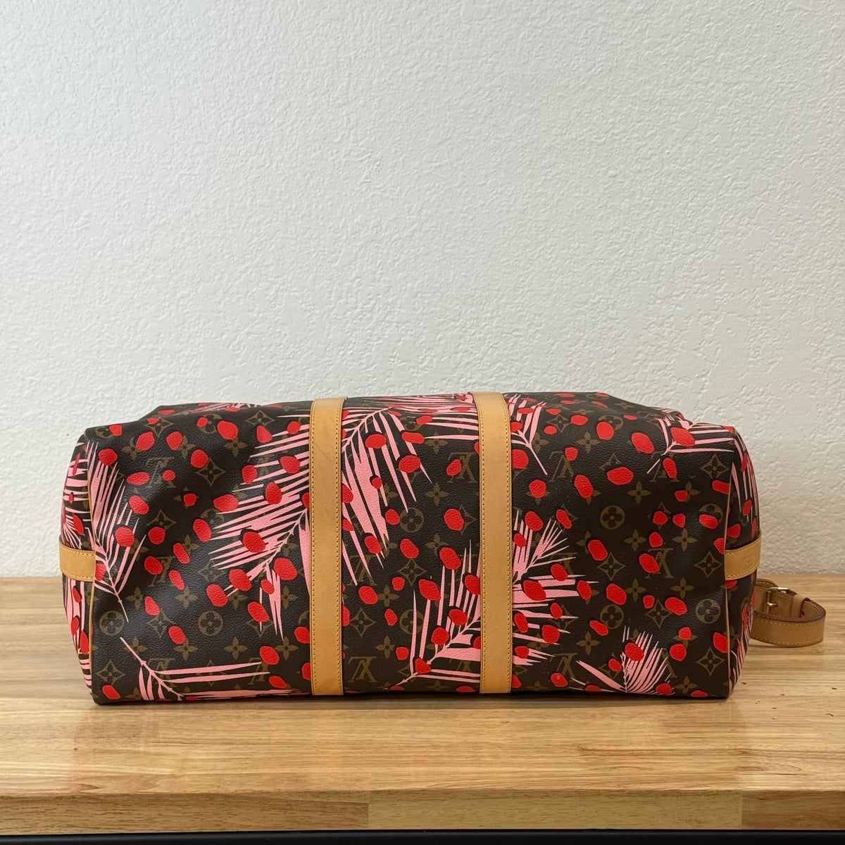 Louis Vuitton Keepall Bandouliere Duffle Bag Monogram Jungle 50