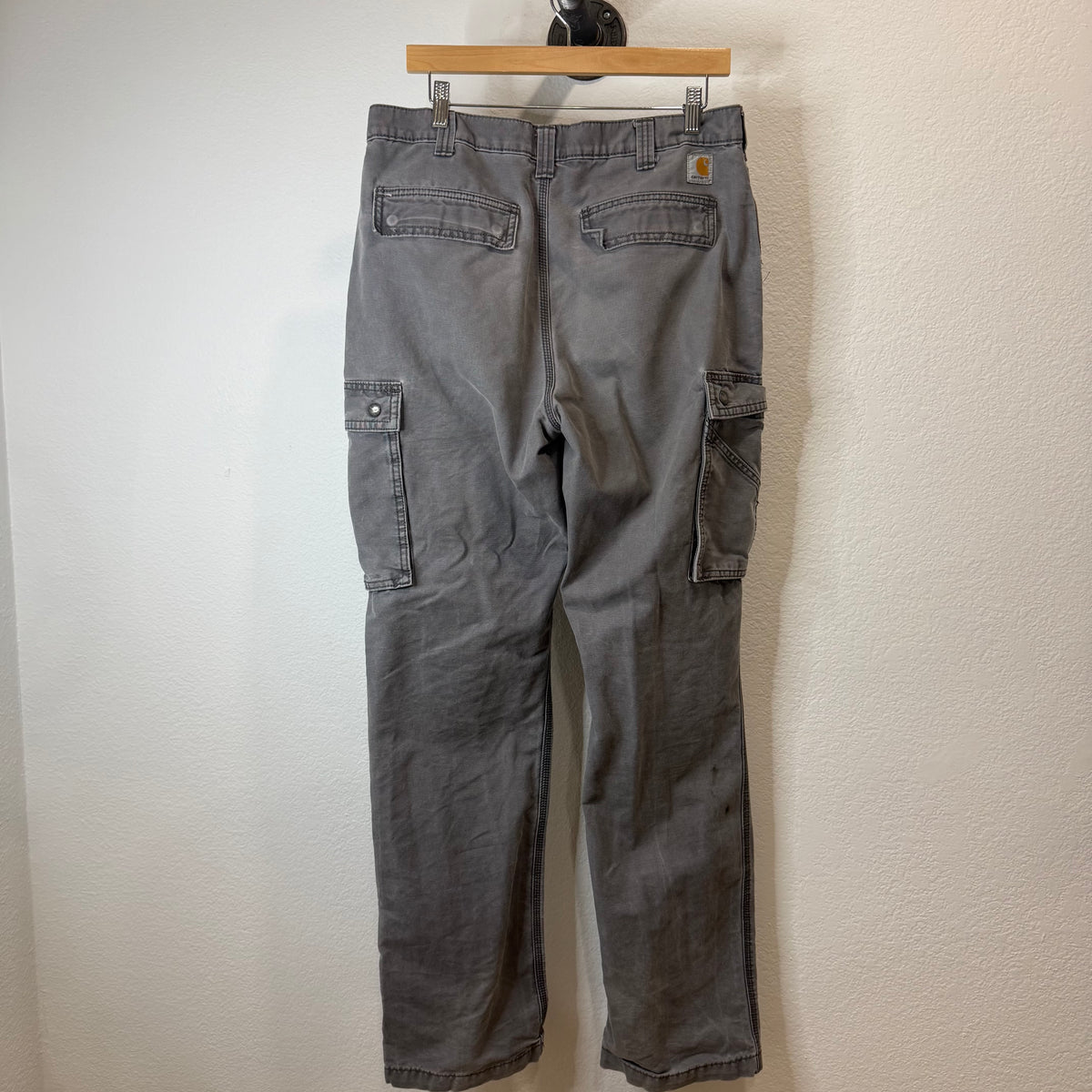 Carhartt Grey Work Cargo Pants - Size 34 x 36