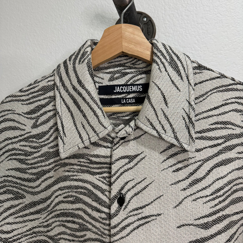 Jacquemus Zebra Print Jacquard Button Up Jacket - Size 50 (L)