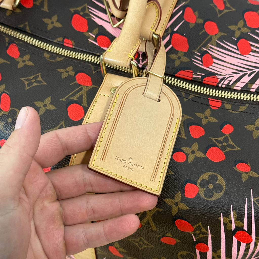 Louis Vuitton Keepall Bandouliere Duffle Bag Monogram Jungle 50