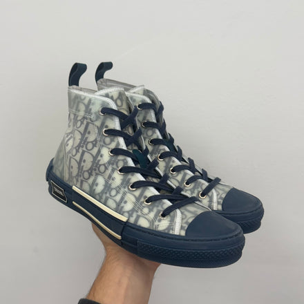 Dior Oblique B23 High Sneakers Blue Print - Size 42 (US 9)