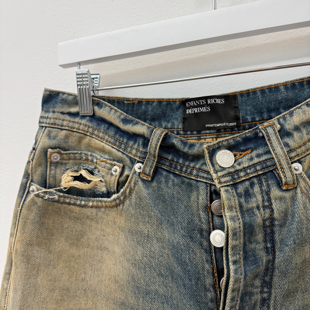 ERD Enfants Riches Deprimes SS24 Distressed Denim Jeans - Size 28/30