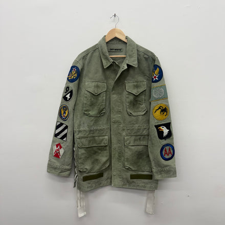 Off White Dyed Military Patch Jacket - Size M