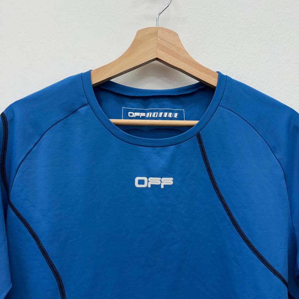 Off White Active Wear Blue Shirt - Size XXL