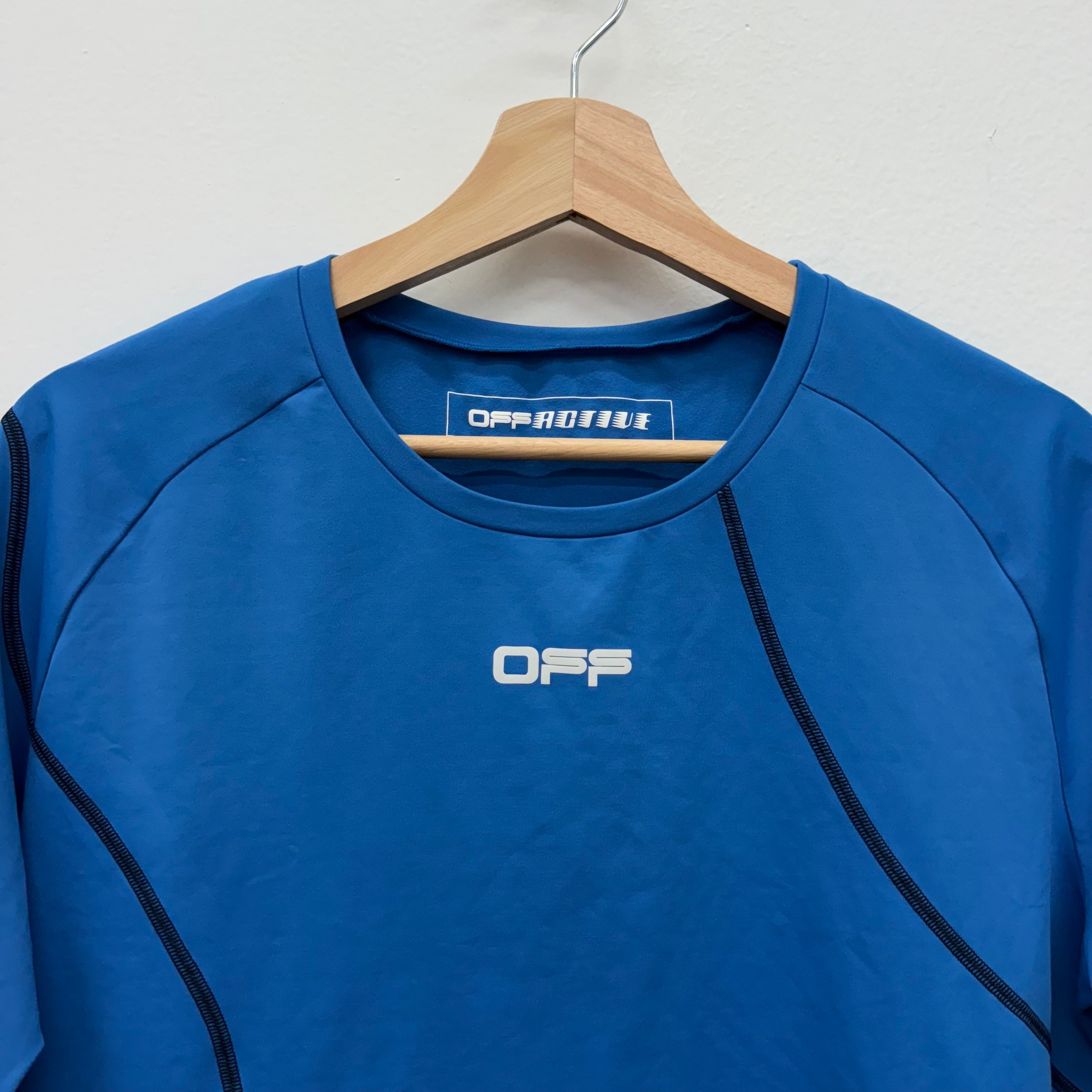 Off White Active Wear Blue Shirt - Size XXL