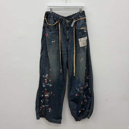 Maison Mihara Sticker Printed Jeans - Size 30/31