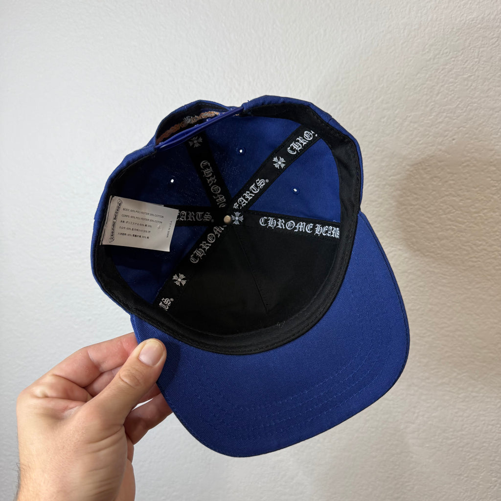 Chrome Hearts CH Baseball Trucker Hat Navy Gold