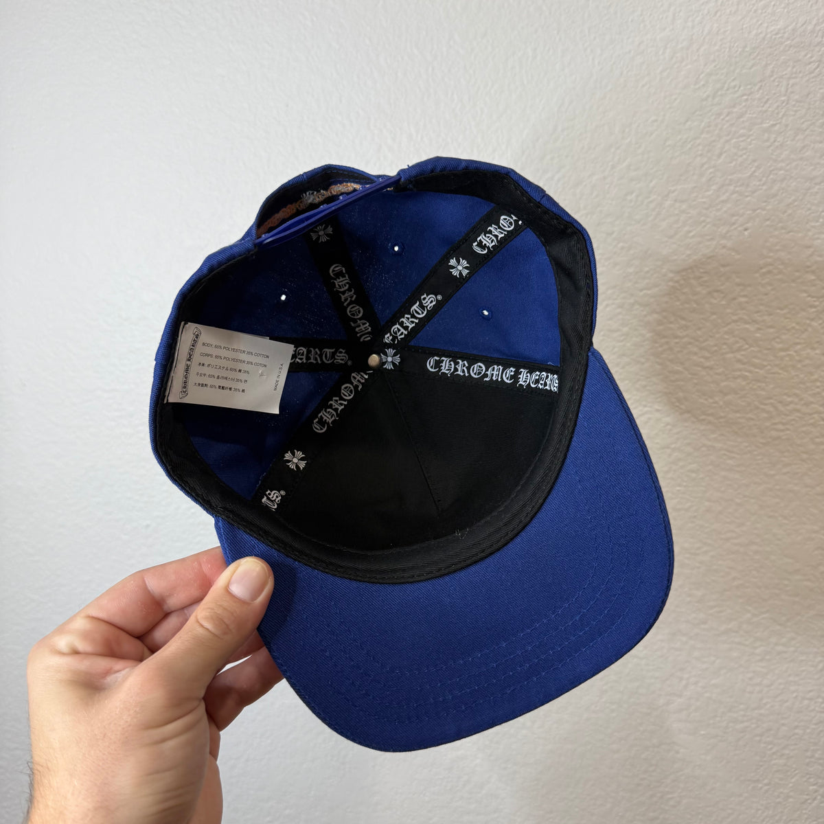 Chrome Hearts CH Baseball Trucker Hat Navy Gold