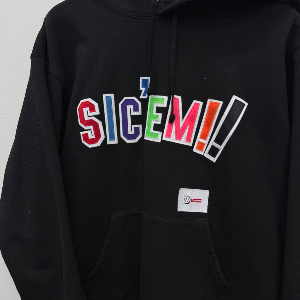 Supreme Wtaps Sic’Em Hoodie Black - Size M