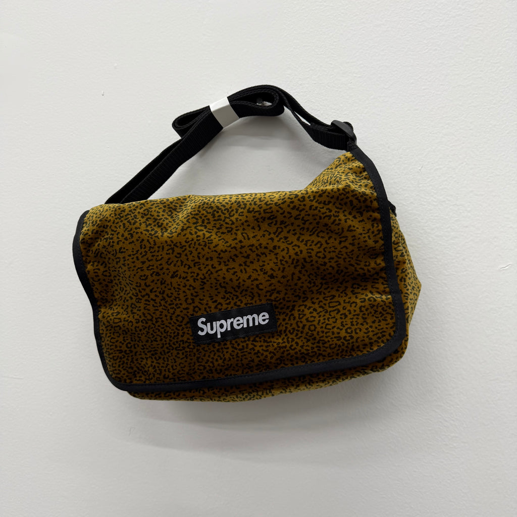 Supreme Cheetah Print Velvet Side Bag