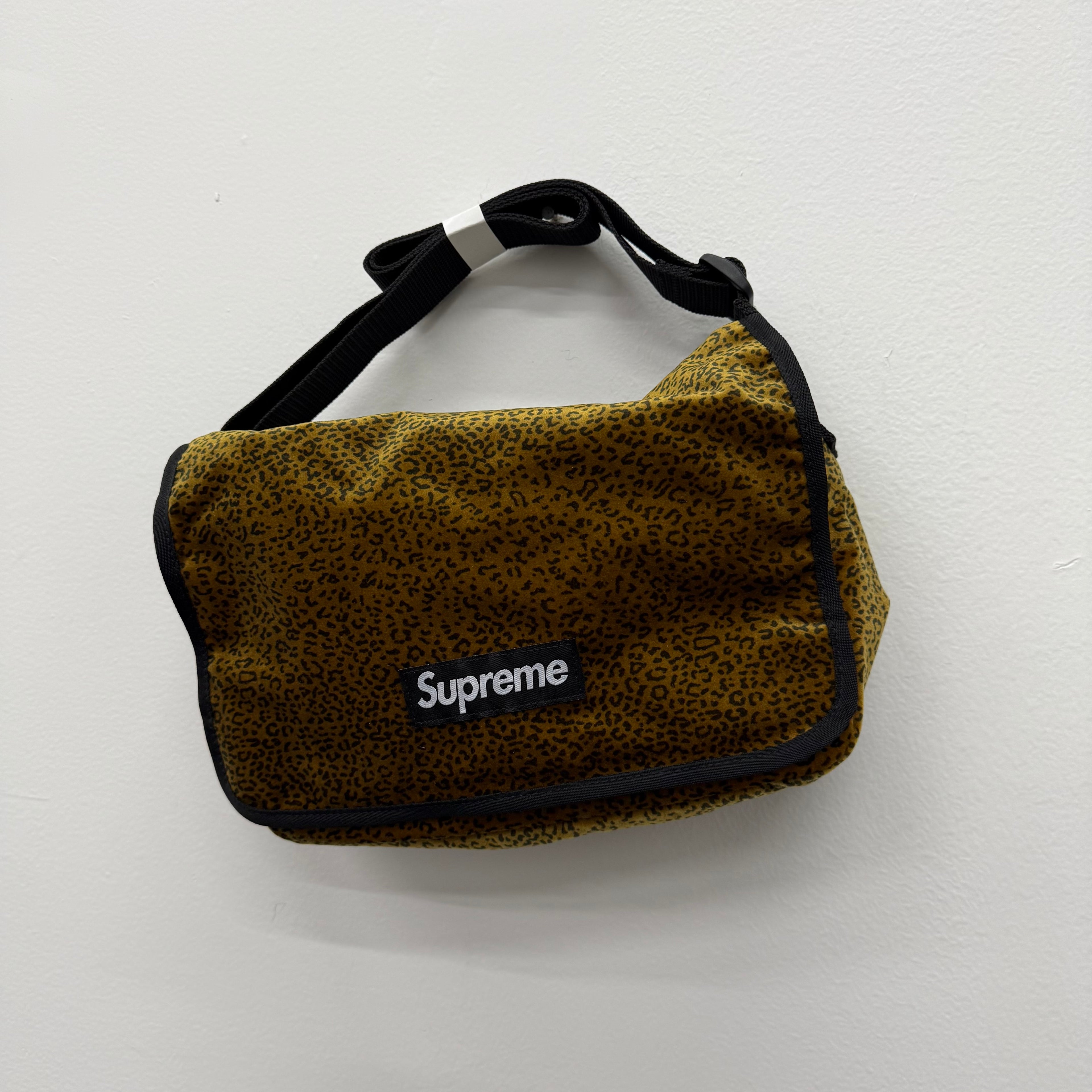 Supreme Cheetah Print Velvet Side Bag
