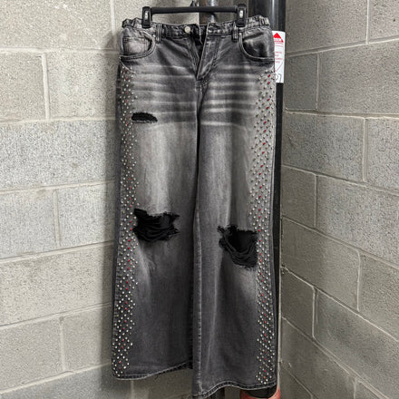 HMDD Studded Black Denim Jeans - Size S