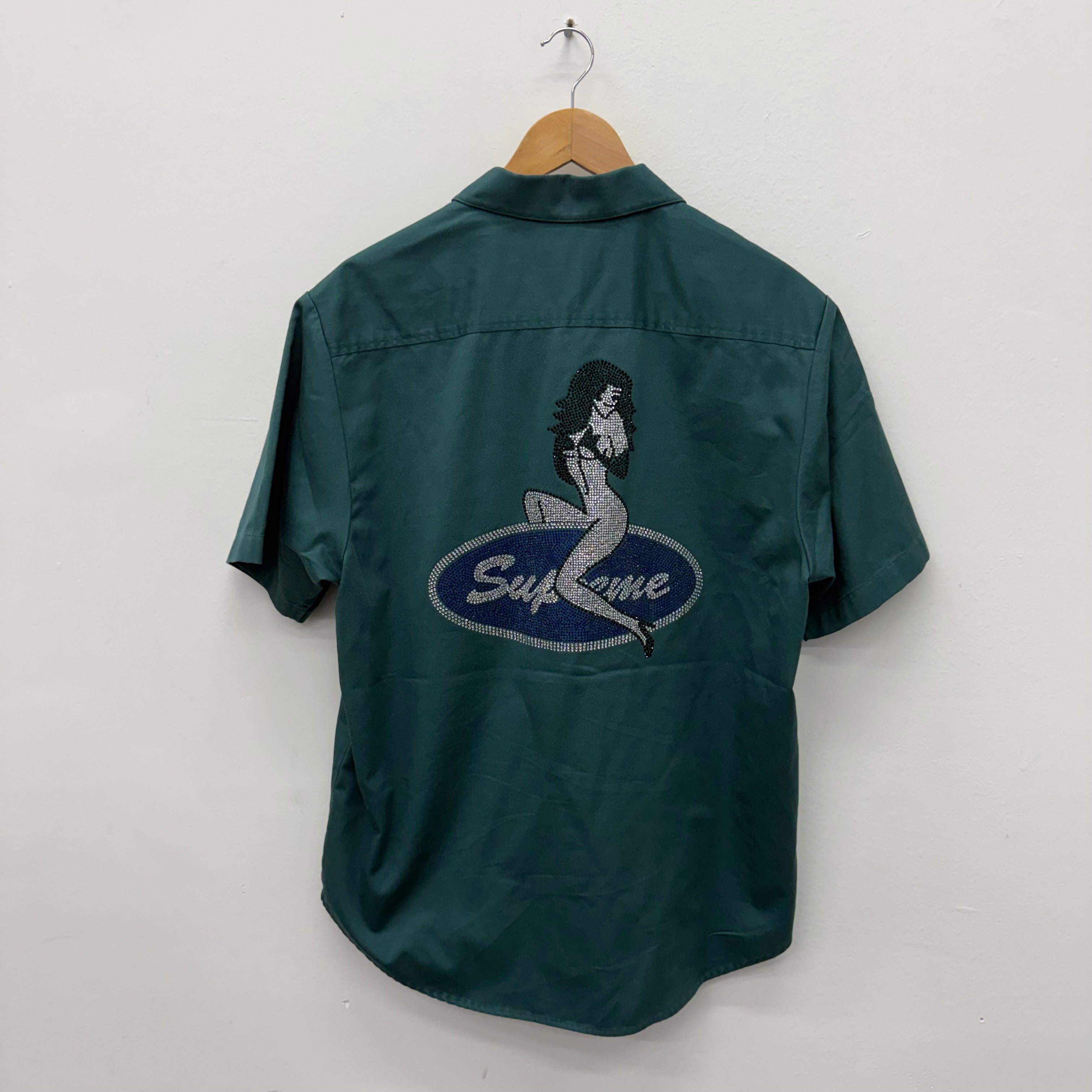Supreme Rhinestone Lady Work Shirt - Size M