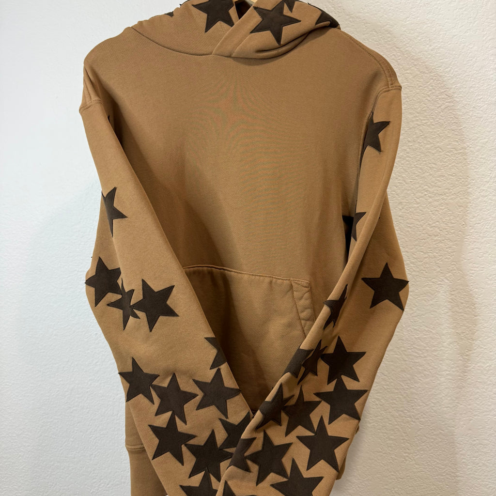 Amiri Star Patch Chemist Hoodie Brown - Size XS