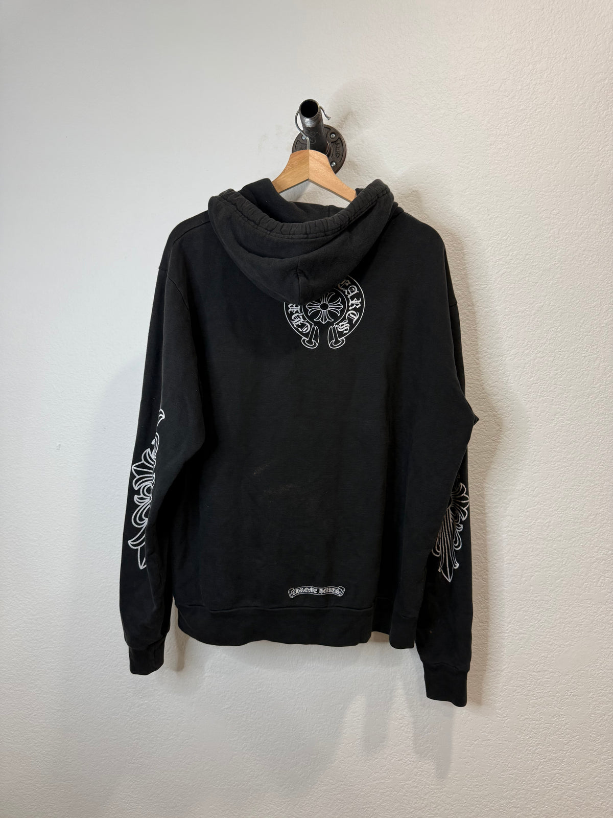 Chrome Hearts T-Bar Floral Hoodie Black - Size S