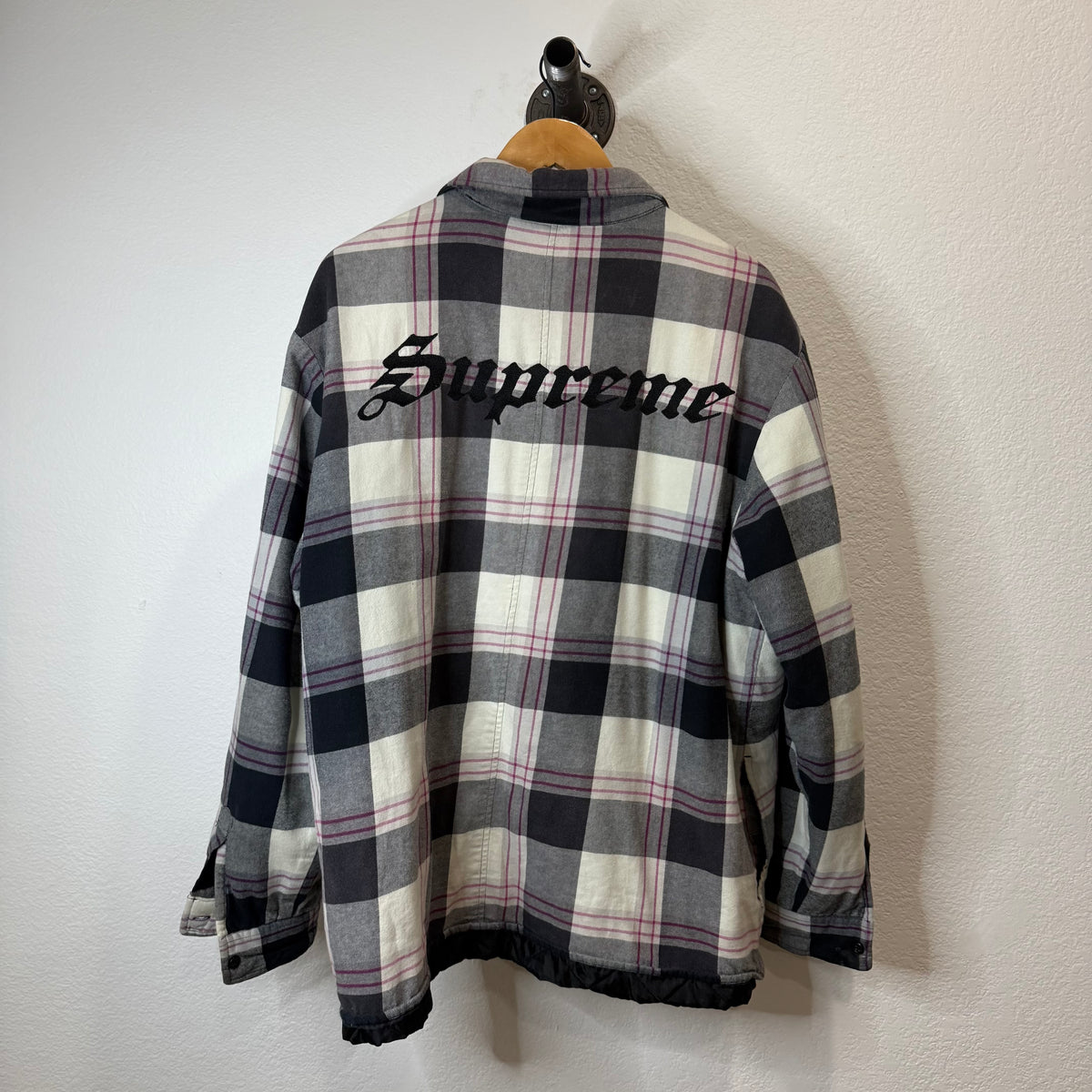 Supreme Quilted Flannel Button Up Shirt - Size XL