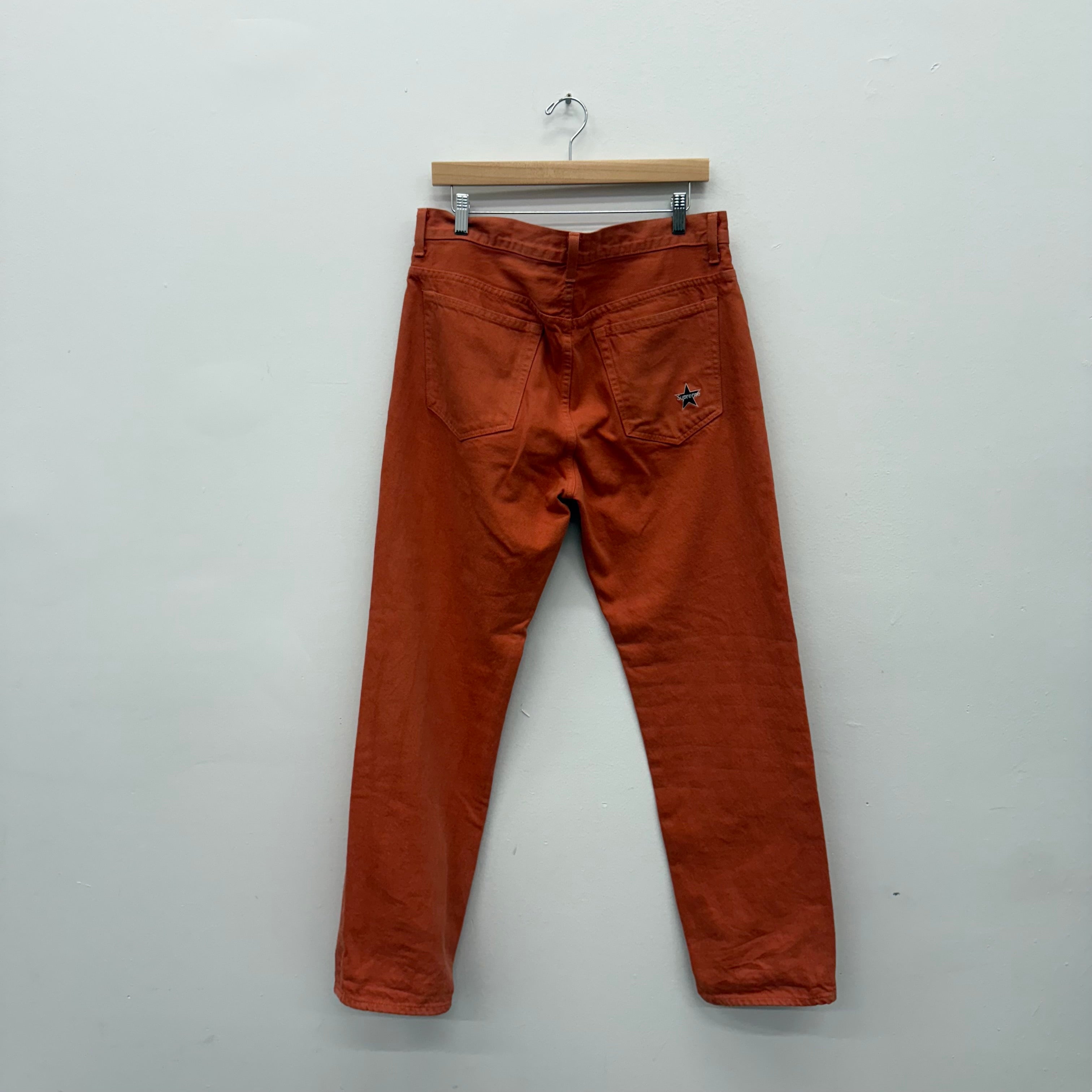 Supreme Orange Denim Jeans - Size 32