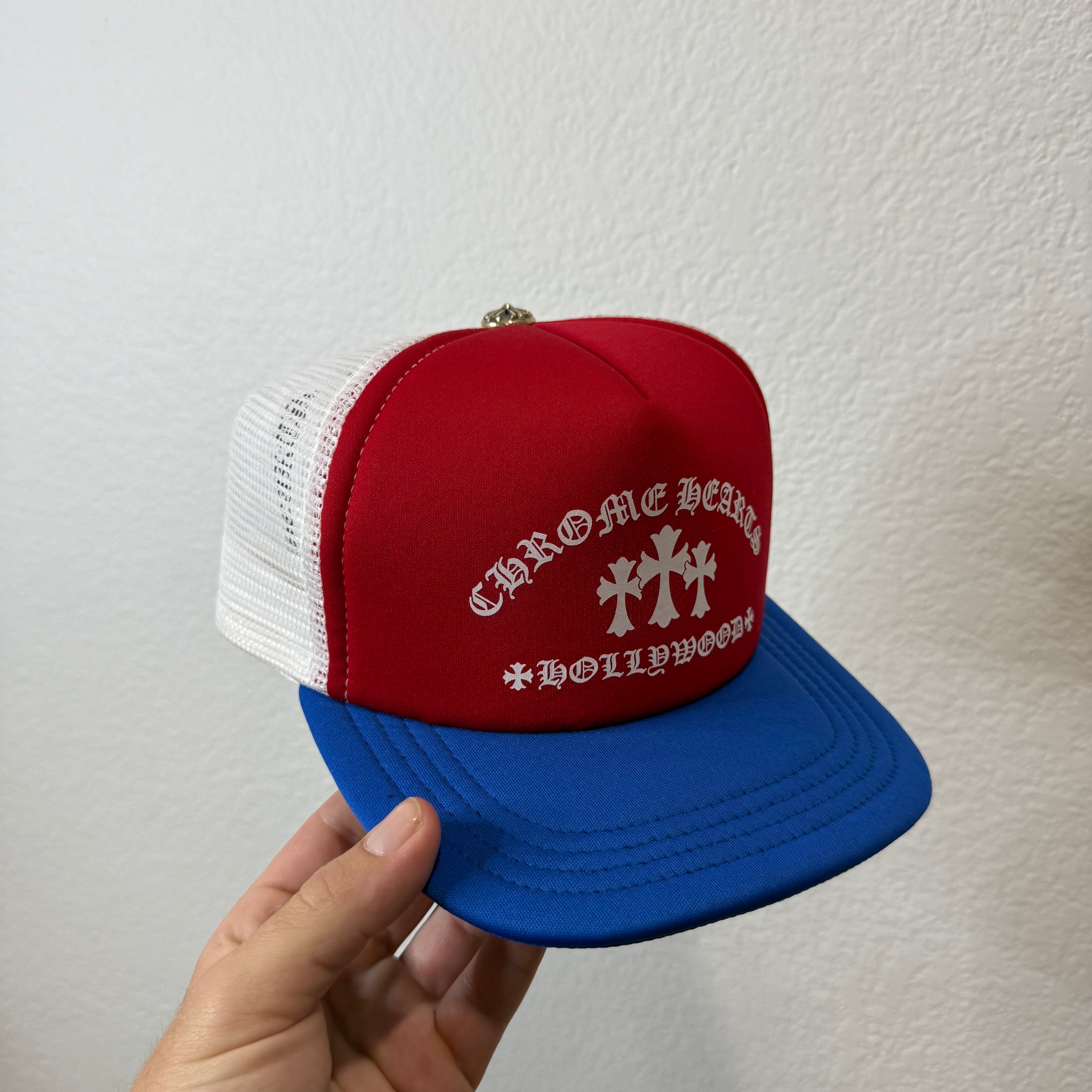 Chrome Hearts 4th of July Trucker Hat Triple Cross