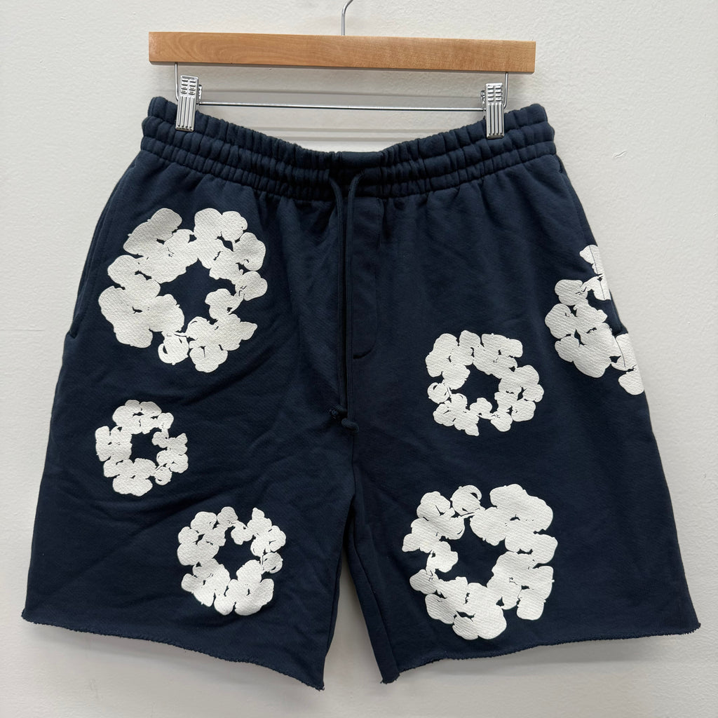 Denim Tears Wreath Sweatshorts Blue Navy - Size L