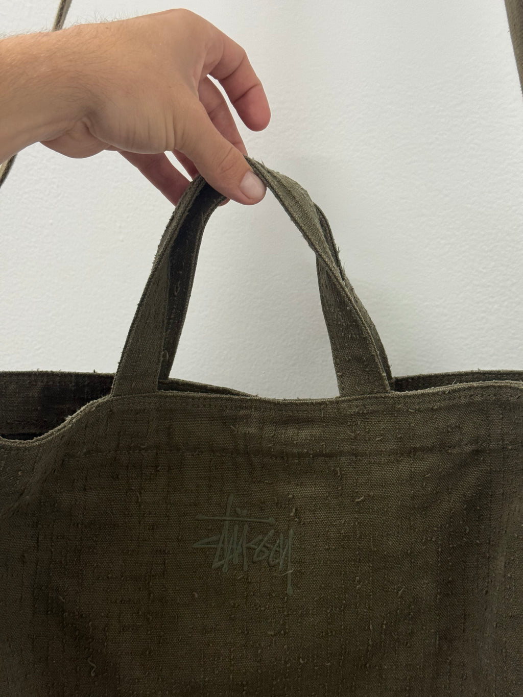 Stussy Green Tote Bag